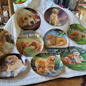 Limited edition Golden Retrievers by Patricia Bourque plates. Quantity 20